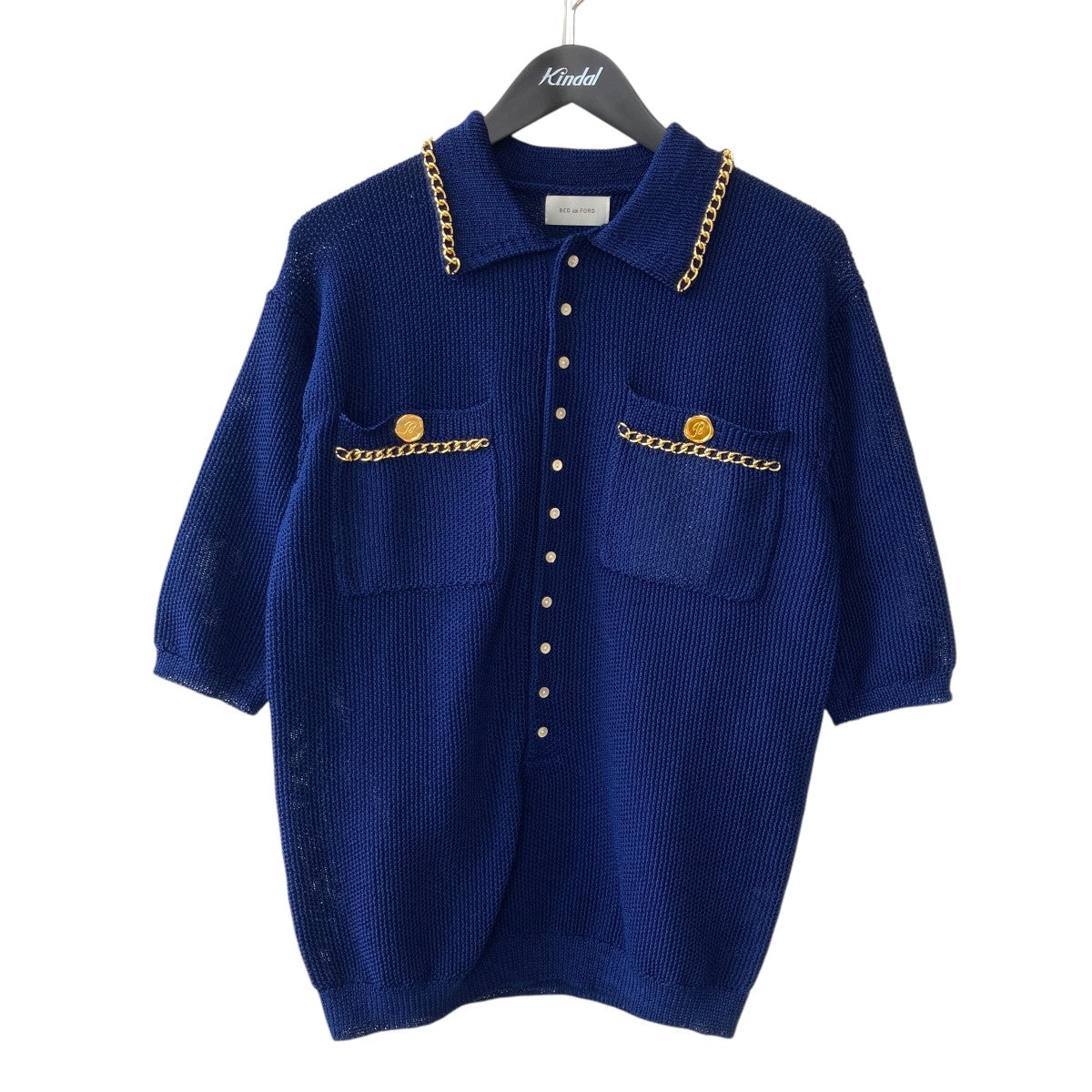 BED J．W． FORD Chain Polo Half-sleeve Sweaterセーター25SS-B-KT03 古着・中古-1枚目のアイテム画像