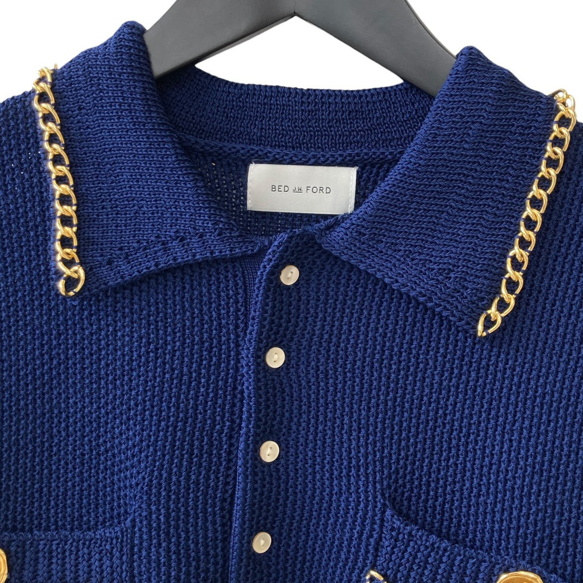 BED J．W． FORD Chain Polo Half-sleeve Sweaterセーター25SS-B-KT03 古着・中古-3枚目のアイテム画像