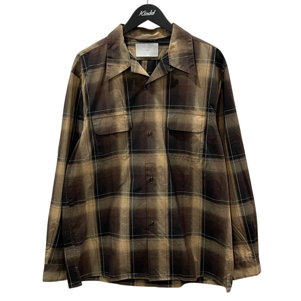 SUGARHILL(シュガーヒル) 24AW オンブレチェック柄オープンカラー