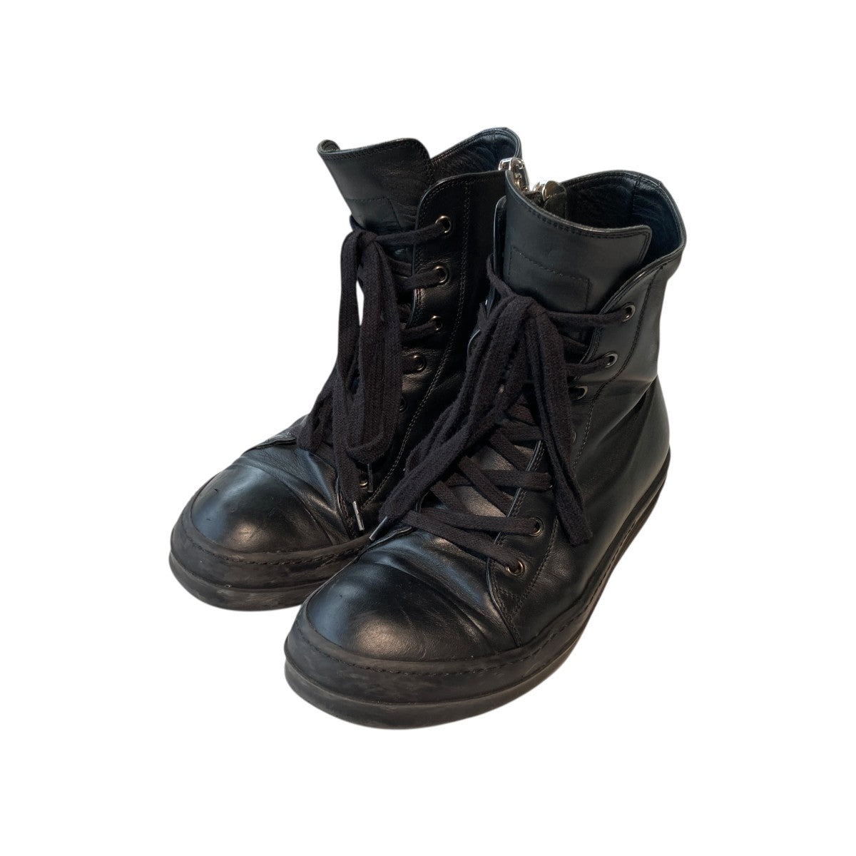 RICK OWENS Ramonesハイカットスニーカー19755 古着・中古-1枚目のアイテム画像