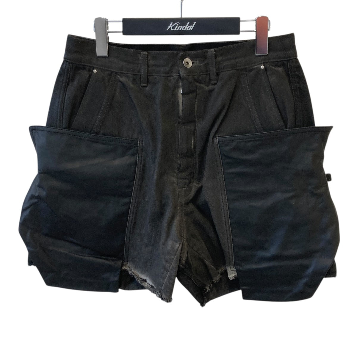 RICK OWENS ステファンカーゴパネルレザーハーフパンツRR01D3322-DKBWLY 古着・中古-1枚目のアイテム画像