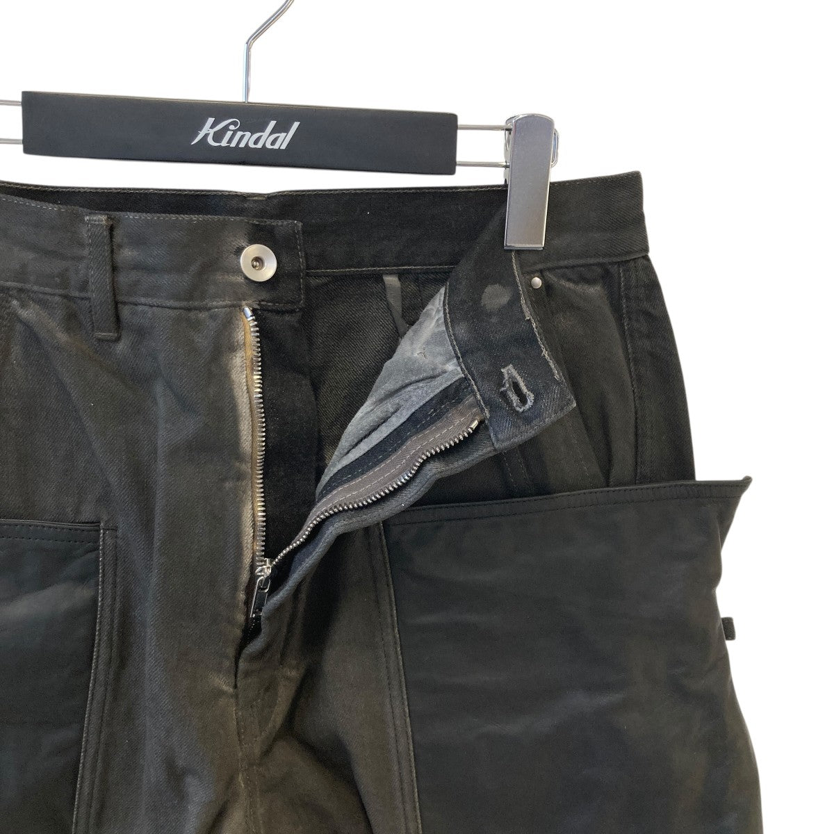 RICK OWENS ステファンカーゴパネルレザーハーフパンツRR01D3322-DKBWLY 古着・中古-3枚目のアイテム画像