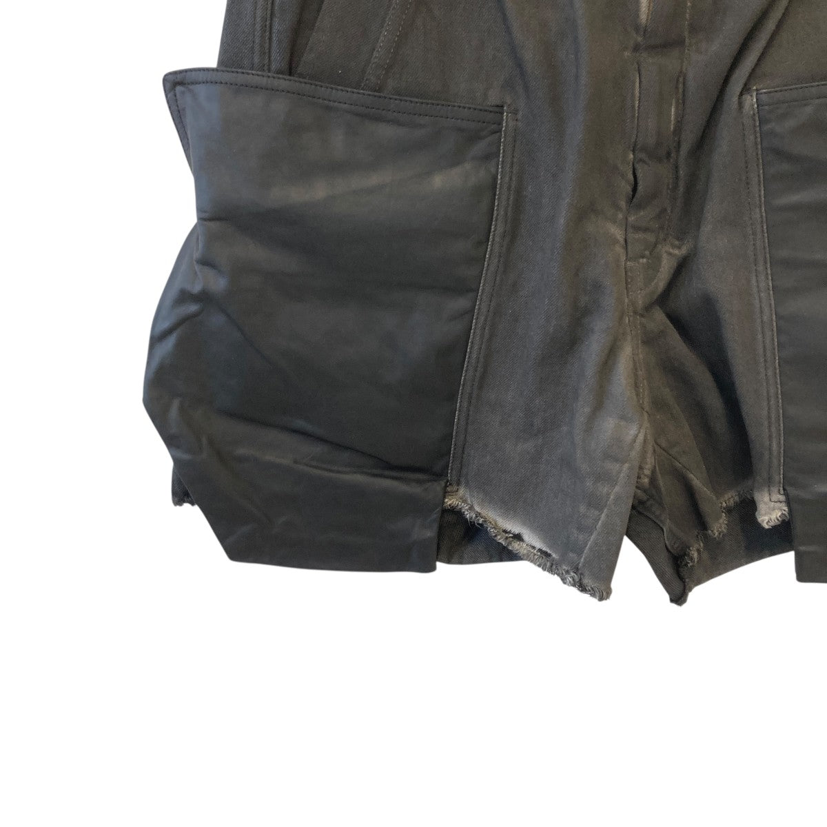 RICK OWENS ステファンカーゴパネルレザーハーフパンツRR01D3322-DKBWLY 古着・中古-4枚目のアイテム画像