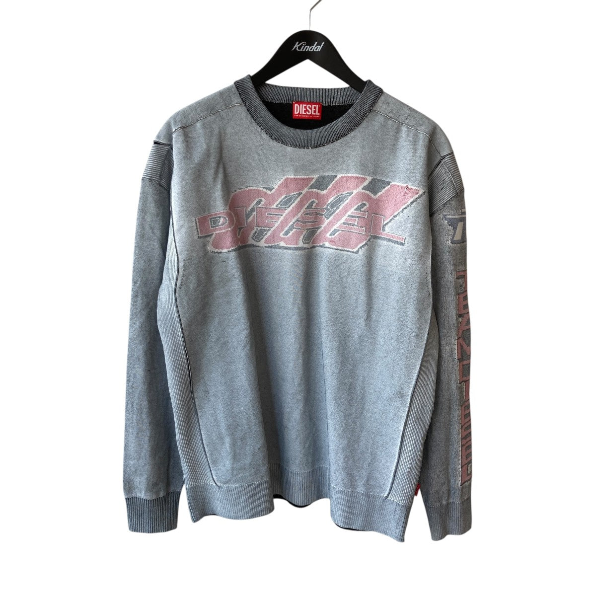 DIESEL K-Andelero グレー ニットセーター K-ANDELERO Man: Printed wool jumper | Diesel