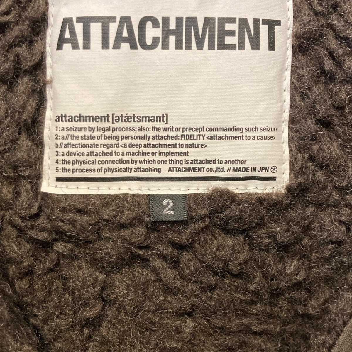 ATTACHMENT(アタッチメント) ライナー付きモッズコート オリーブ