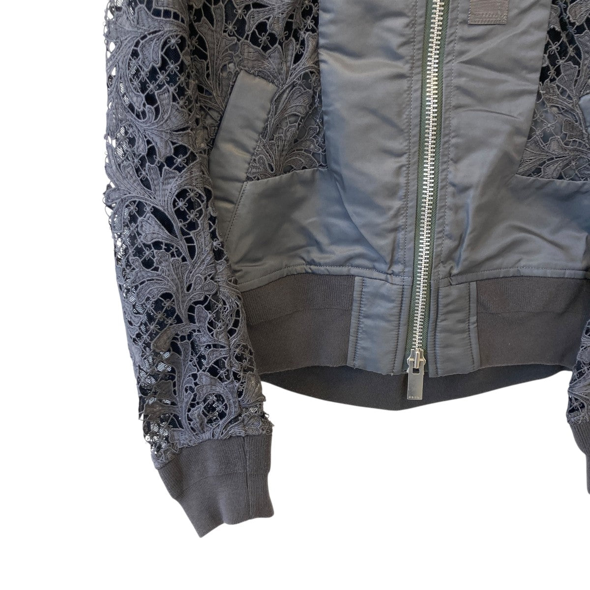 sacai Lace Ruffle Bomber Jacket レース サイズ1 sacai Lace Ruffle Bomber Jacket レース サイズ1