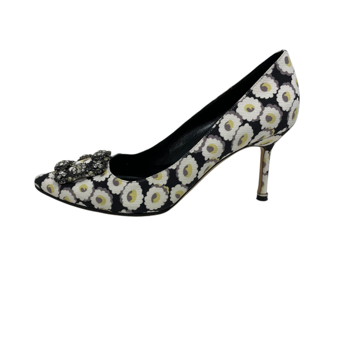 Manolo Blahnik ハンギシ花柄ヒールパンプス 古着・中古-2枚目のアイテム画像