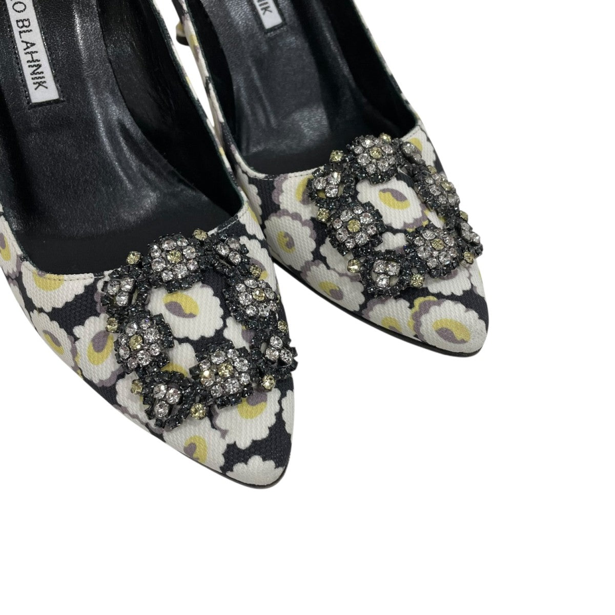 Manolo Blahnik ハンギシ花柄ヒールパンプス 古着・中古-3枚目のアイテム画像
