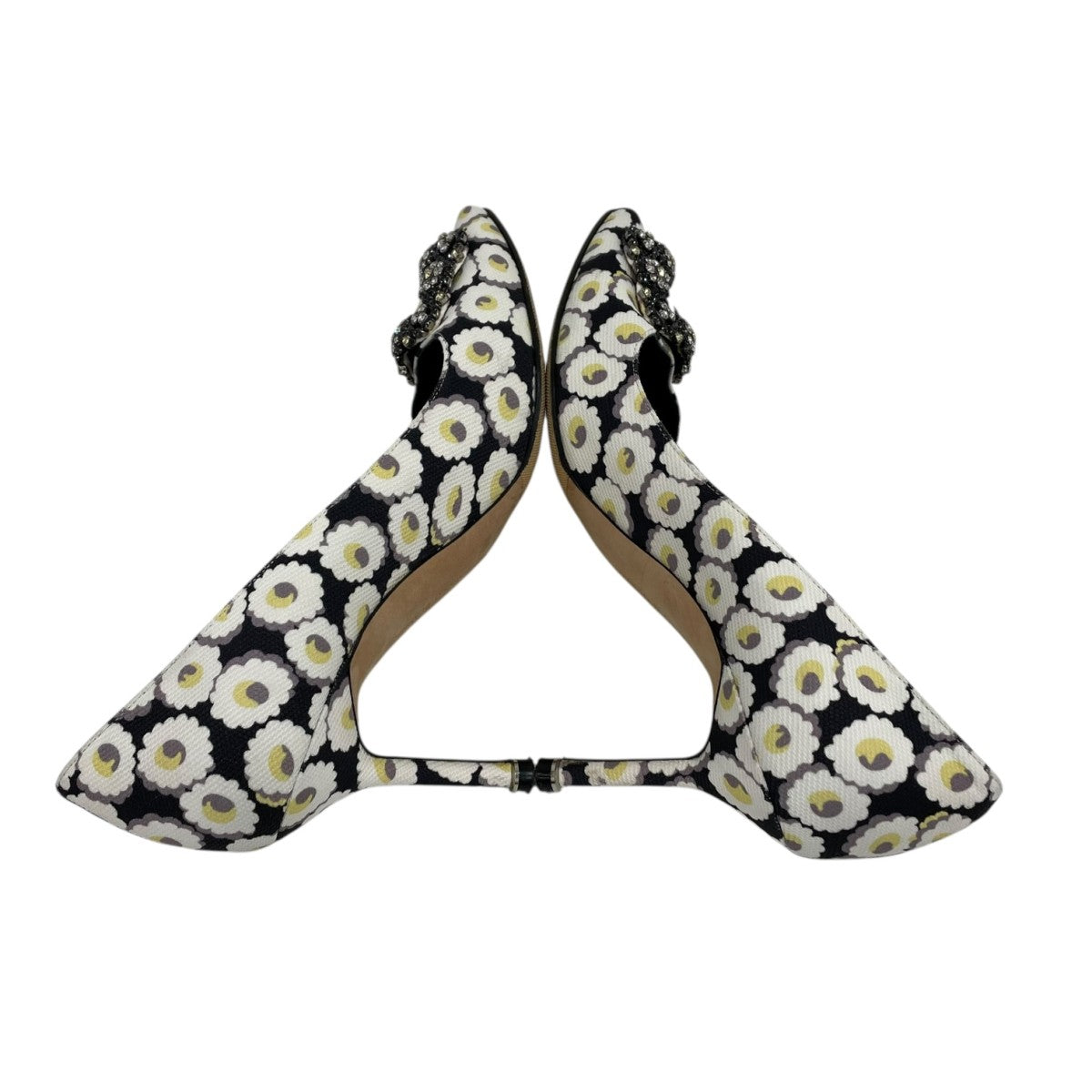 Manolo Blahnik ハンギシ花柄ヒールパンプス 古着・中古-5枚目のアイテム画像
