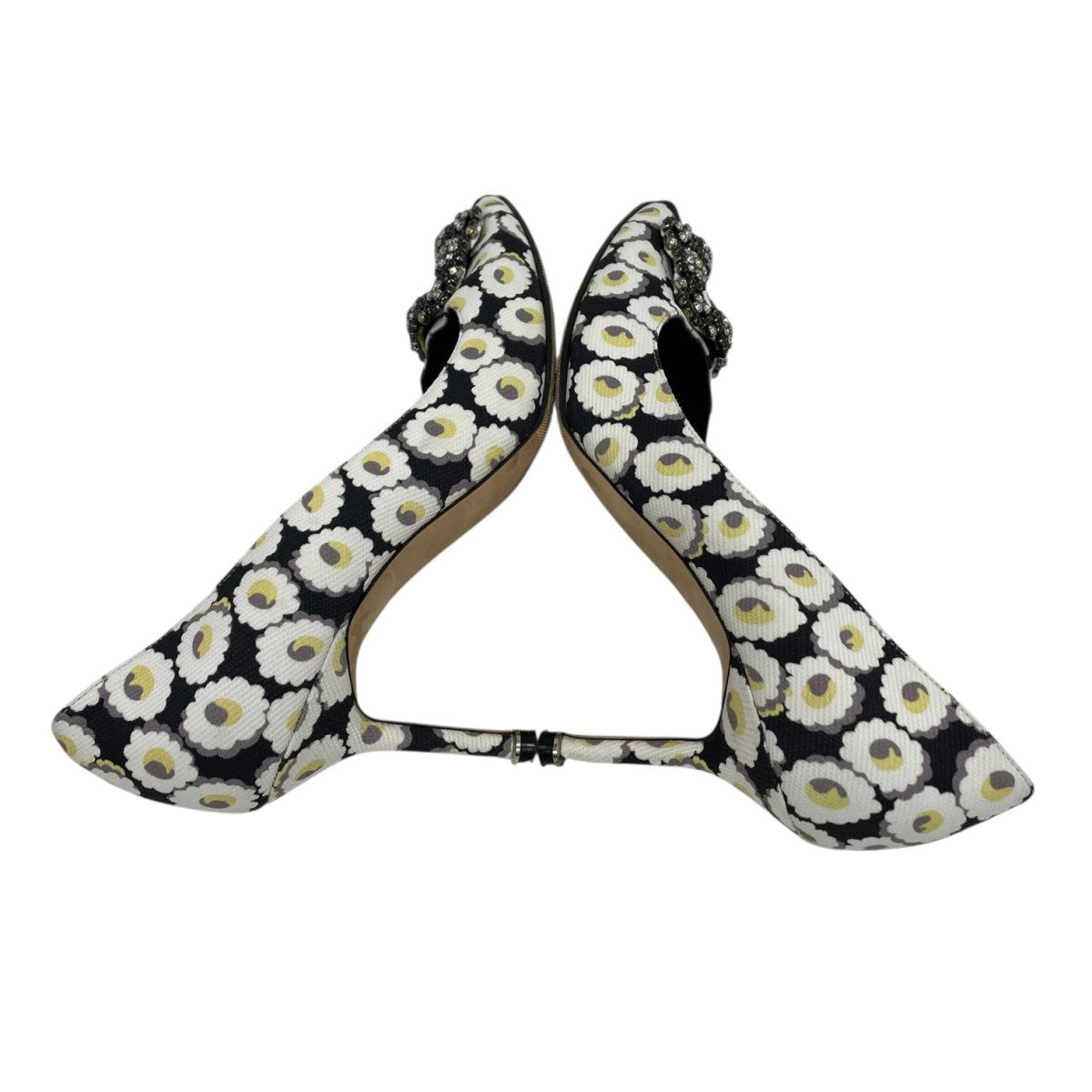 Manolo Blahnik ハンギシ花柄ヒールパンプス 古着・中古-6枚目のアイテム画像