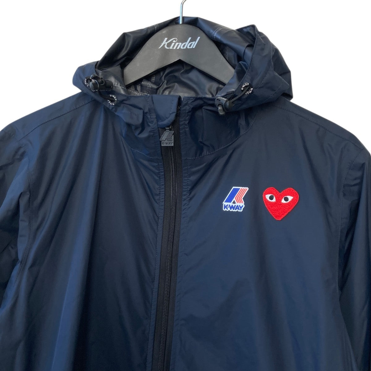 PLAY COMME des GARCONS×K-way ナイロンジャケット ネイビー サイズ S
