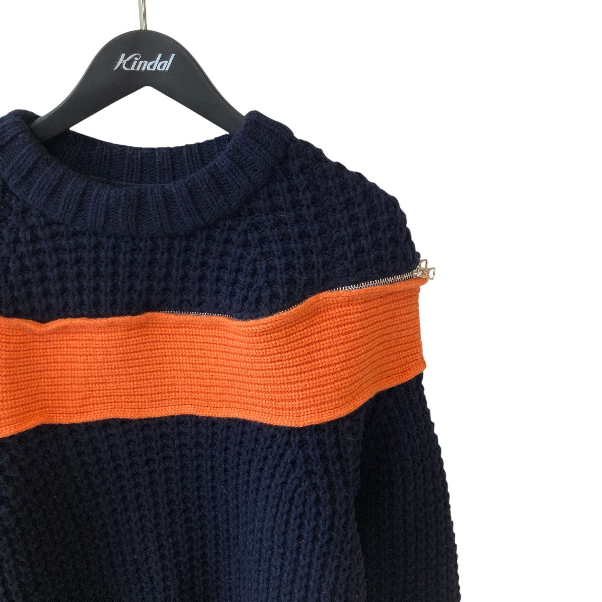sacai(サカイ) ジップニット19-02082M 19-02082M ネイビー×オレンジ