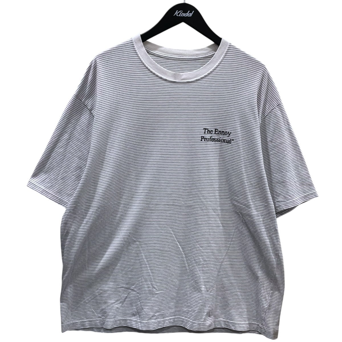ENNOY 22SS ロゴ刺繍ボーダー柄Tシャツ S／S Border Tee ショートスリーブ ボーダーティー SS22BRENCT05AM 古着・中古-1枚目のアイテム画像
