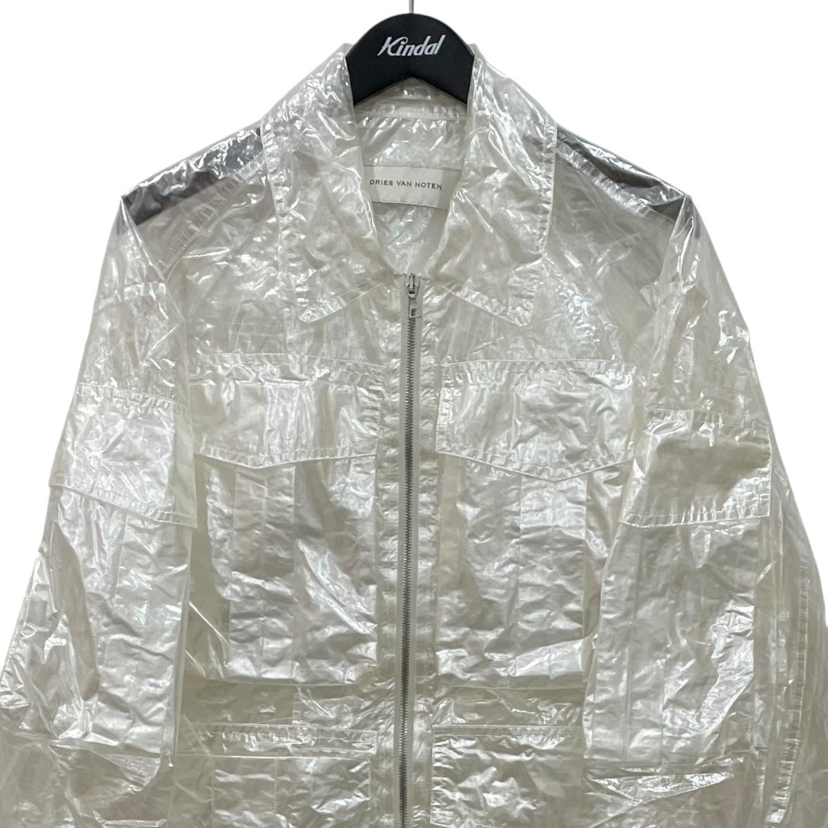DRIES VAN NOTEN VOW 1257 M．W．JACKET - Transparent ナイロンジャケット 020529-1257-010 古着・中古-3枚目のアイテム画像