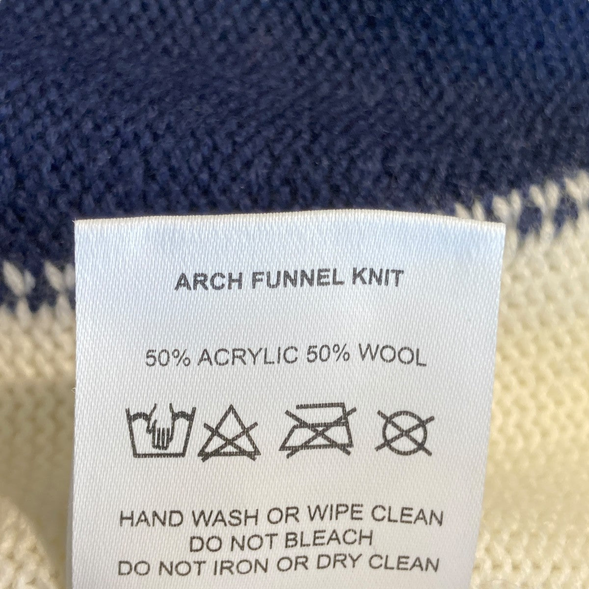 PALACE(パレス) 25AWarch funnel knitジップアップニット ネイビー