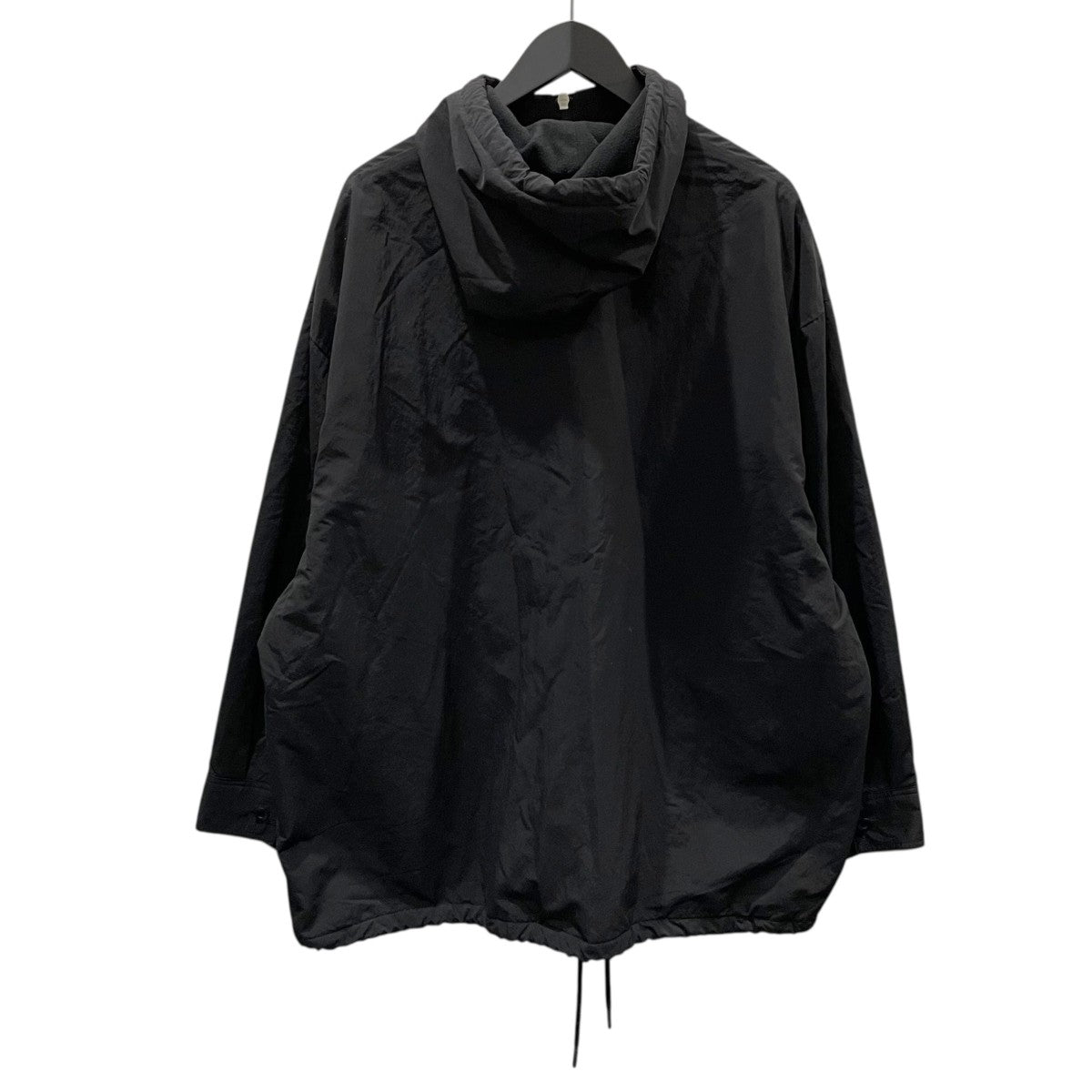 SEESEE(シーシー) ジップアップフーデッドナイロンジャケット ブラック