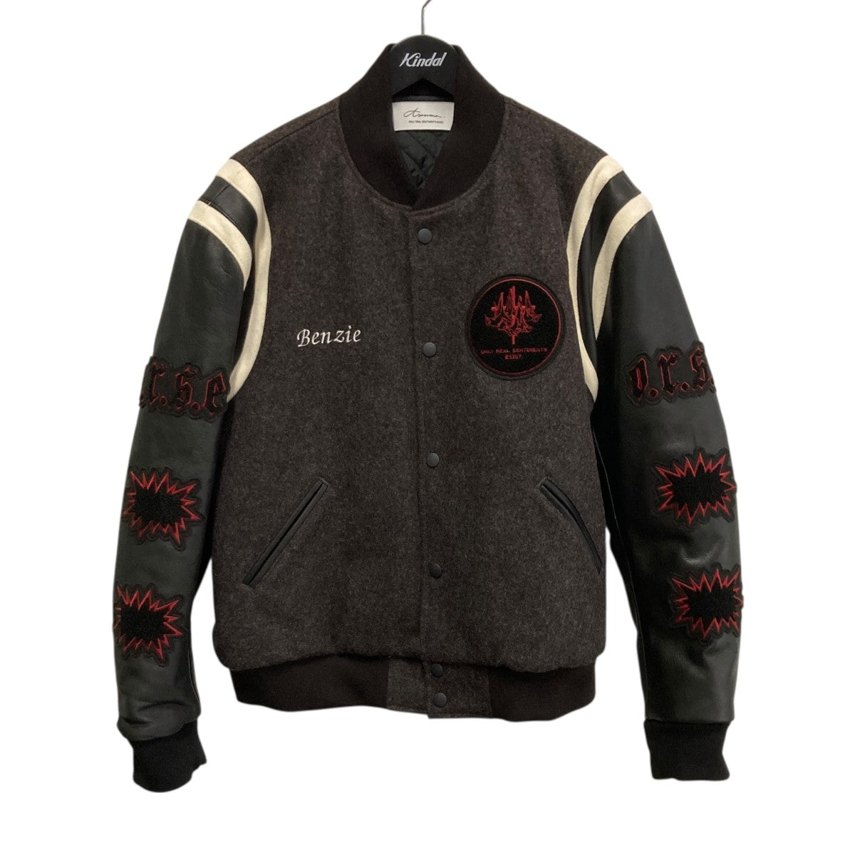PACHED LETTER JACKETスタジャン25AH-BL-01
