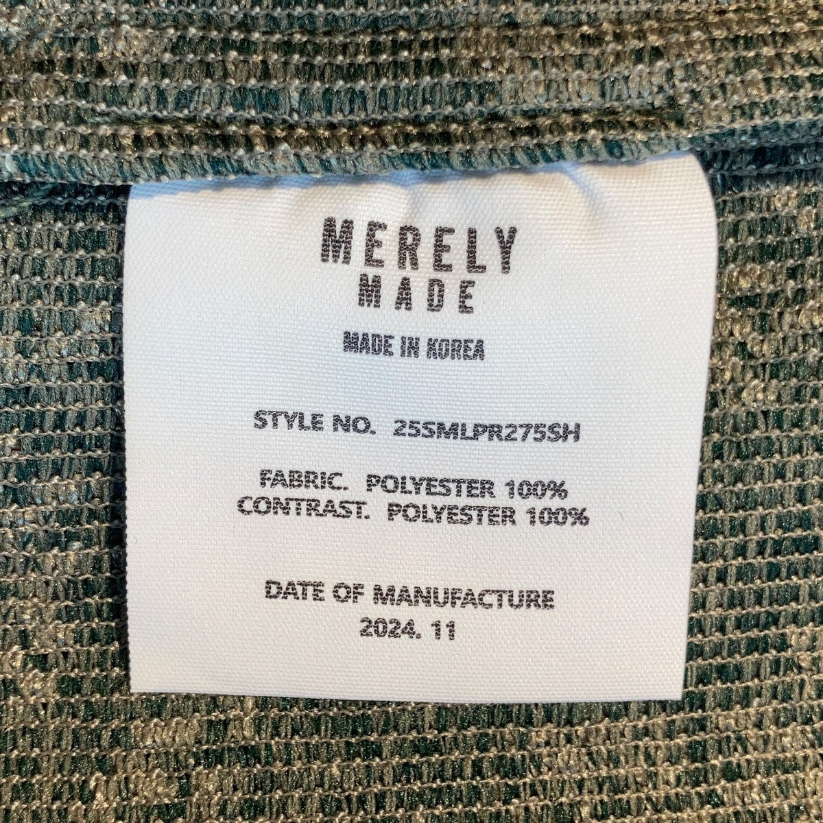 MERELY MADE 長袖シャツ25SMLPR275SH 古着・中古-6枚目のアイテム画像