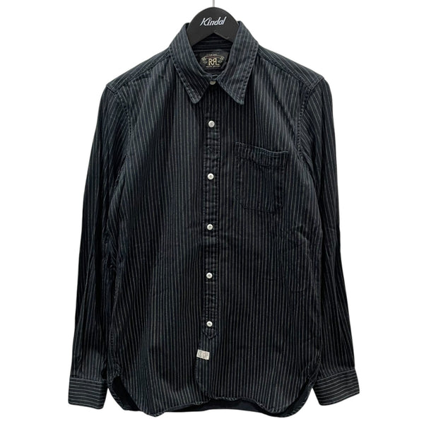 RRL(ダブルアールエル) ストライプ柄シャツ ブラック サイズ S|【公式 RRL(ダブルアールエル) ストライプ柄シャツ ブラック サイズ S|【公式