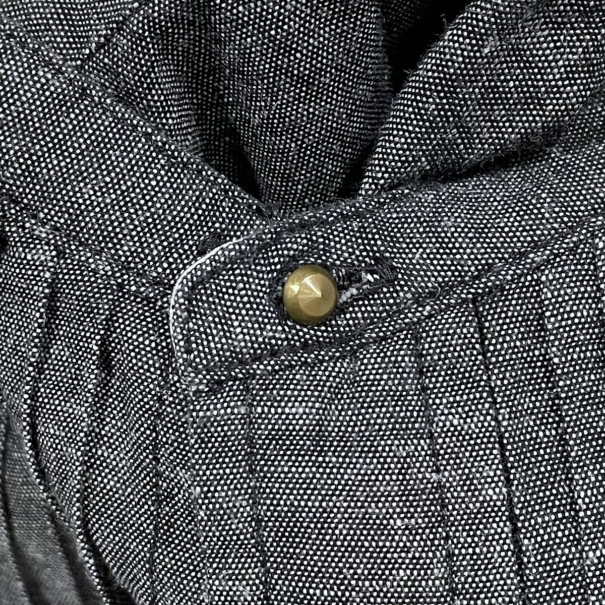 RRL バンドカラーピンタックシャンブレーシャツ 古着・中古-5枚目のアイテム画像
