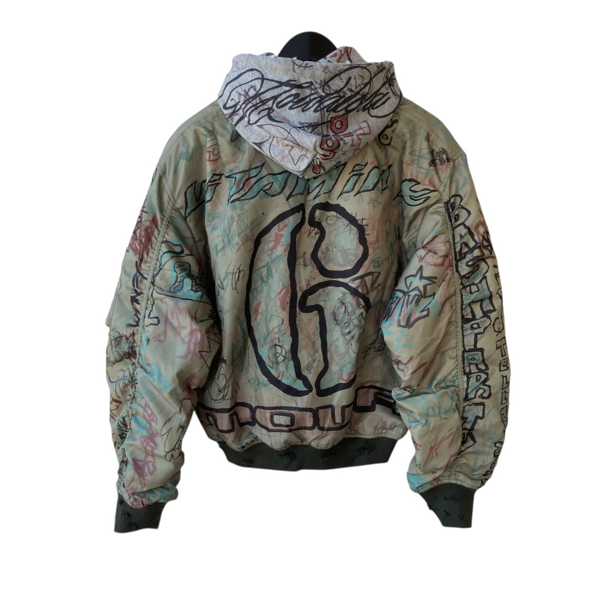 MOWALOLA(モワローラ) graffiti bomber jacketMA-1ジャケット オリーブ