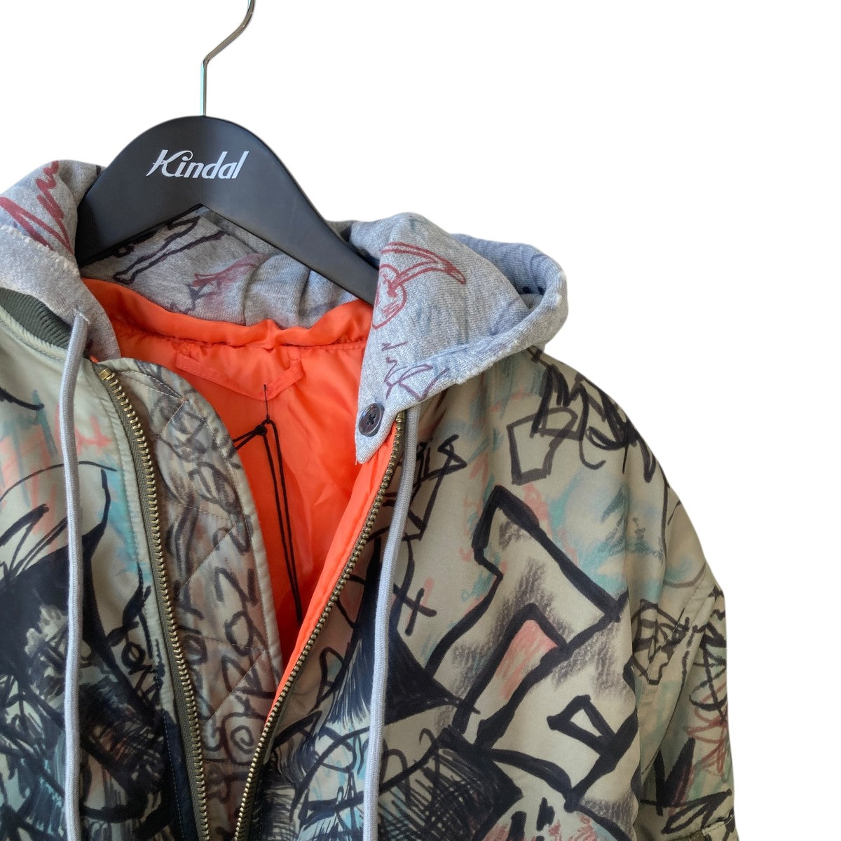 MOWALOLA(モワローラ) graffiti bomber jacketMA-1ジャケット オリーブ