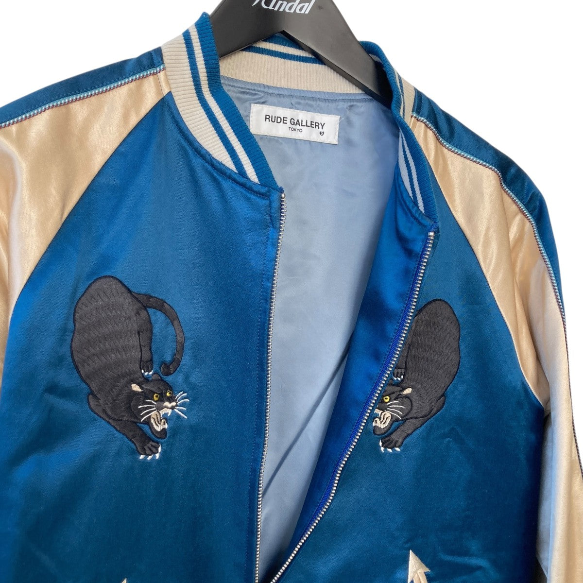 RUDE GALLERY(ルードギャラリー) 17AWスカジャン ブルー×ベージュ