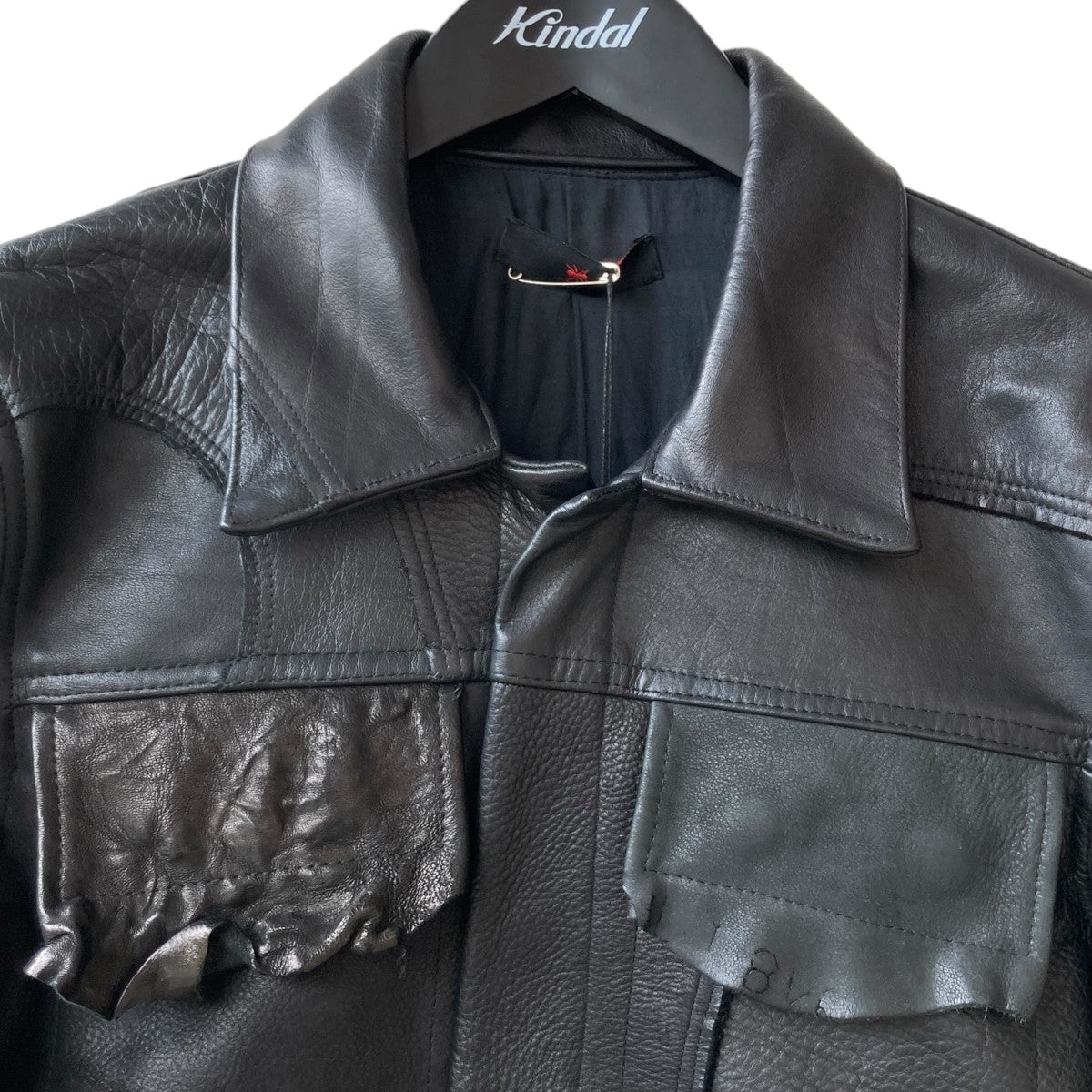 ANT ANTI TYPE 0 JACKET SCRAP LEATHERパッチワークレザージャケット 古着・中古-3枚目のアイテム画像