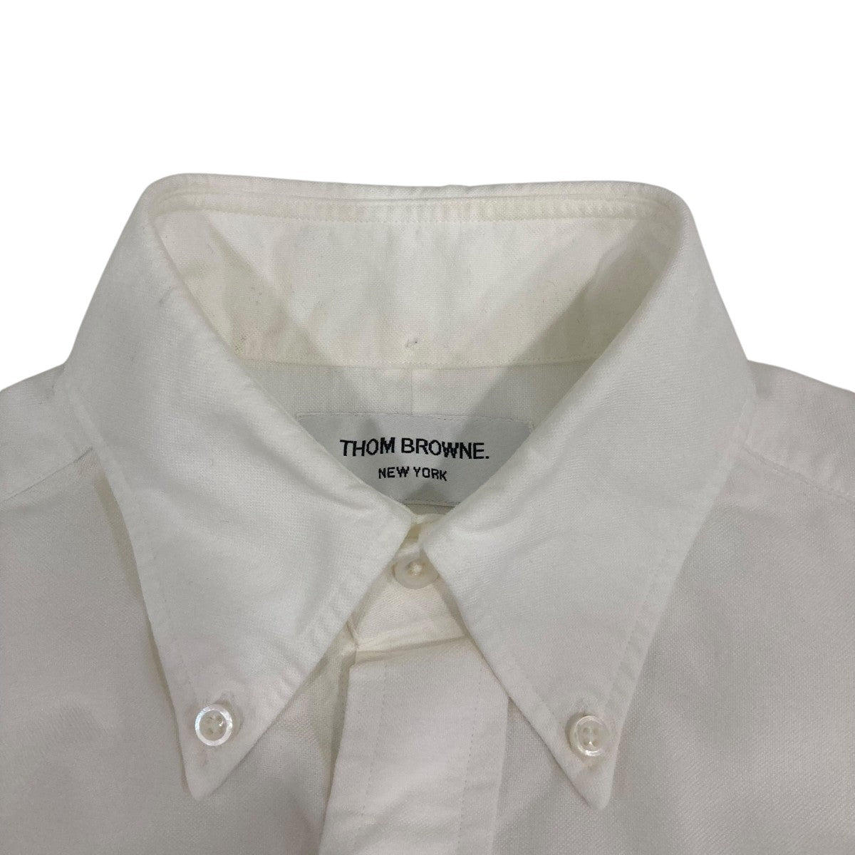 Thom Browne ホワイト ボタンダウンシャツ Thom Browne(トム・ブラウン) ボタンダウンシャツ ホワイト サイズ 0
