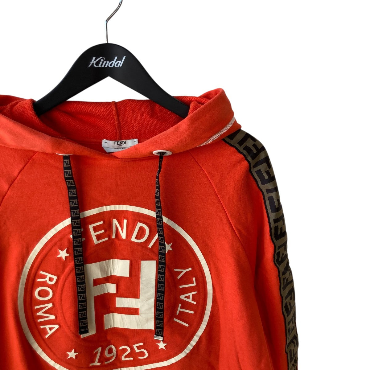 FENDI Logo Stripe Hooded SweatshirtパーカーFAF105 A6ML 古着・中古-3枚目のアイテム画像