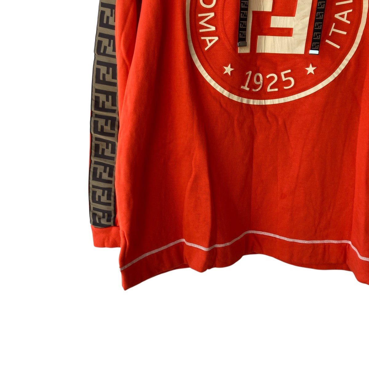 FENDI Logo Stripe Hooded SweatshirtパーカーFAF105 A6ML 古着・中古-4枚目のアイテム画像