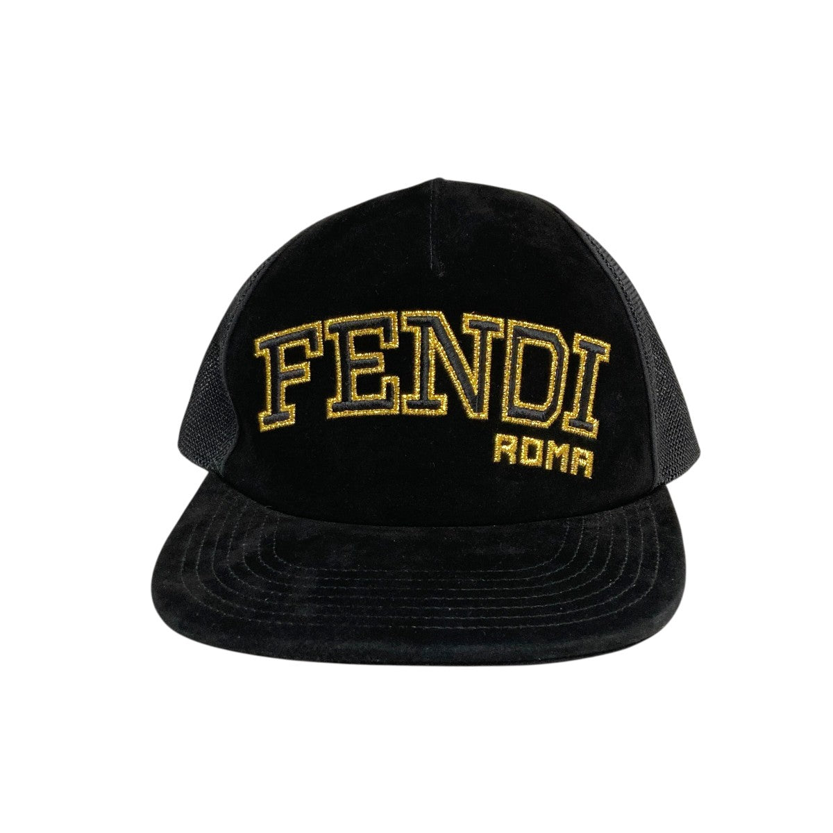 FENDI(フェンディ) ロゴ刺繍メッシュキャップFXQ702 ADBS TU FXQ702