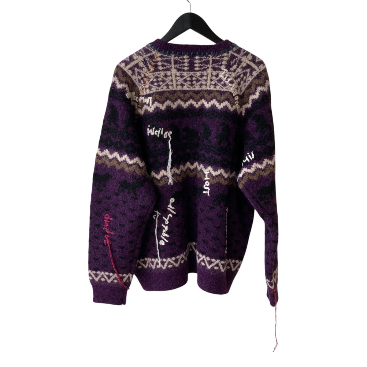 SEVESKIG Its not evolution PO Knit Shirt厚手ニットKN-SV-NNA-1003 古着・中古-2枚目のアイテム画像