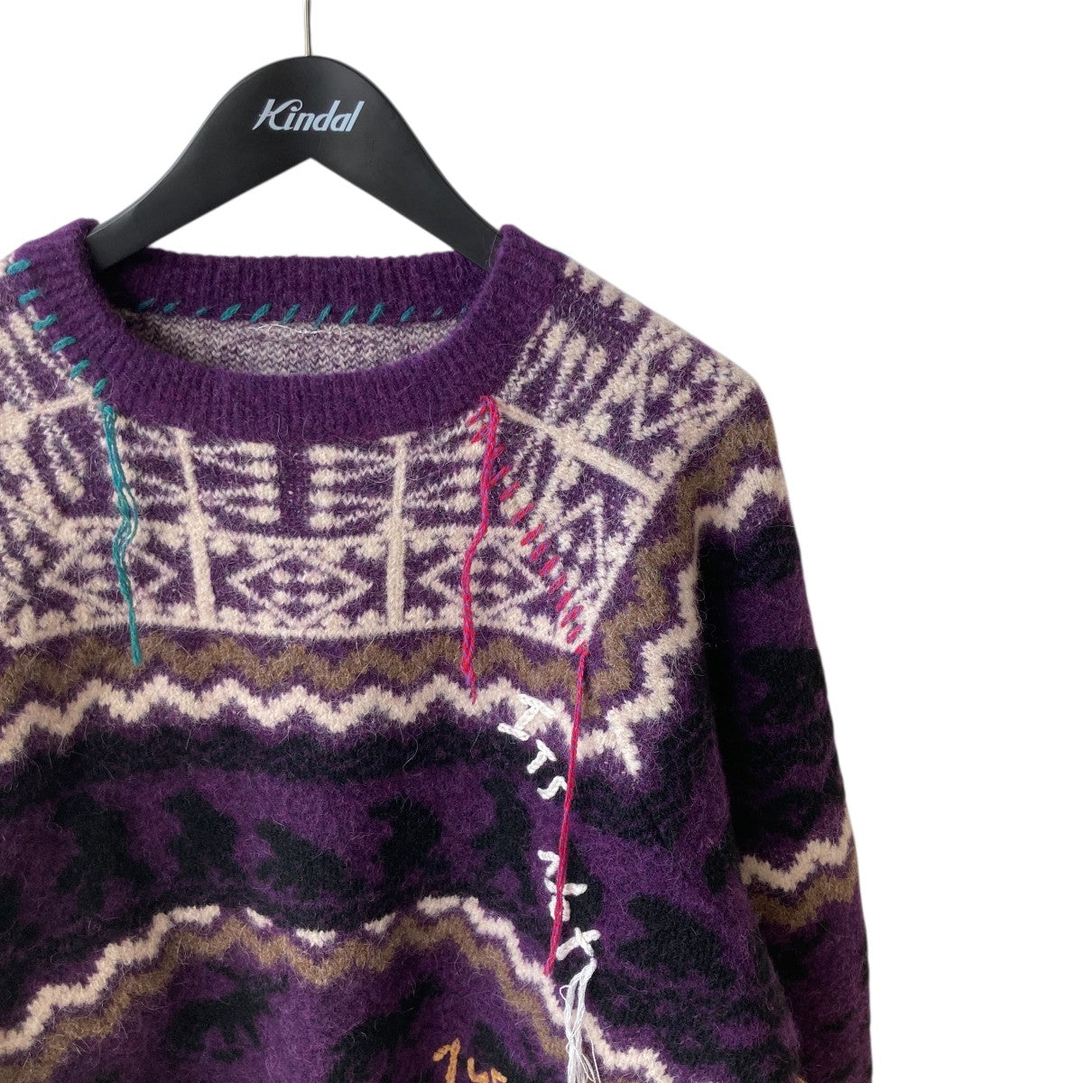 SEVESKIG Its not evolution PO Knit Shirt厚手ニットKN-SV-NNA-1003 古着・中古-3枚目のアイテム画像