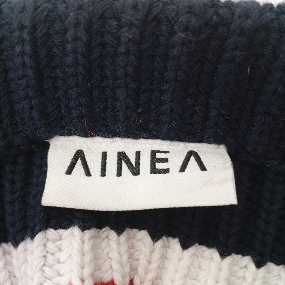 AINEA ボーダー厚手ニットZHK-1502-A 古着・中古-3枚目のアイテム画像