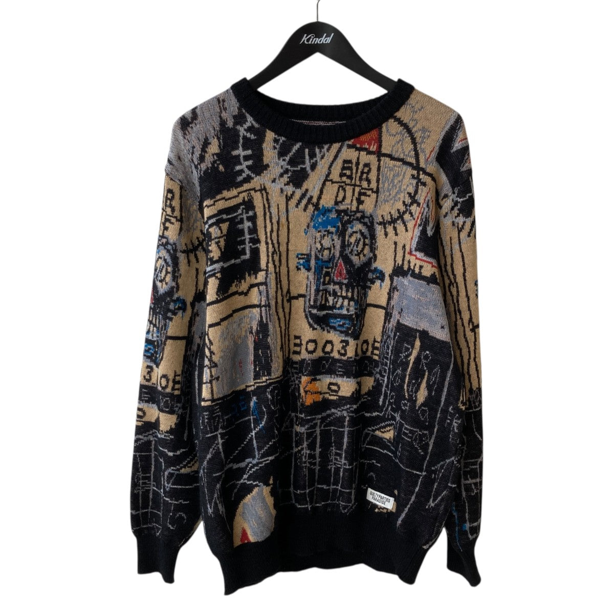 22AWJEAN MICHEL BASQUIAT CREW NECK SWEATERニットBASQUIAT-WM-KN01