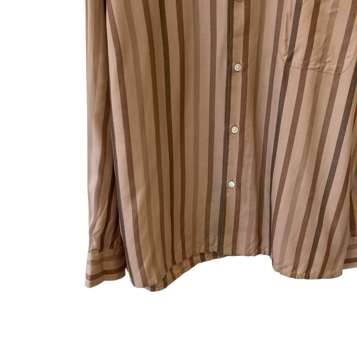 STRIPED REGULAR COLLAR SHIRT L／Sストライプ長袖シャツ25SSE-WMS-RC01