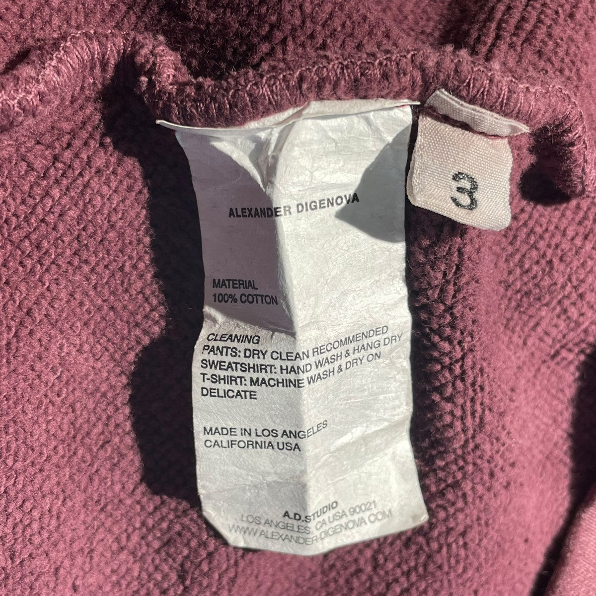 ALEXANDER DIGENOVA(アレキサンダーディジェノバ) A NEW WORLD HOODIE