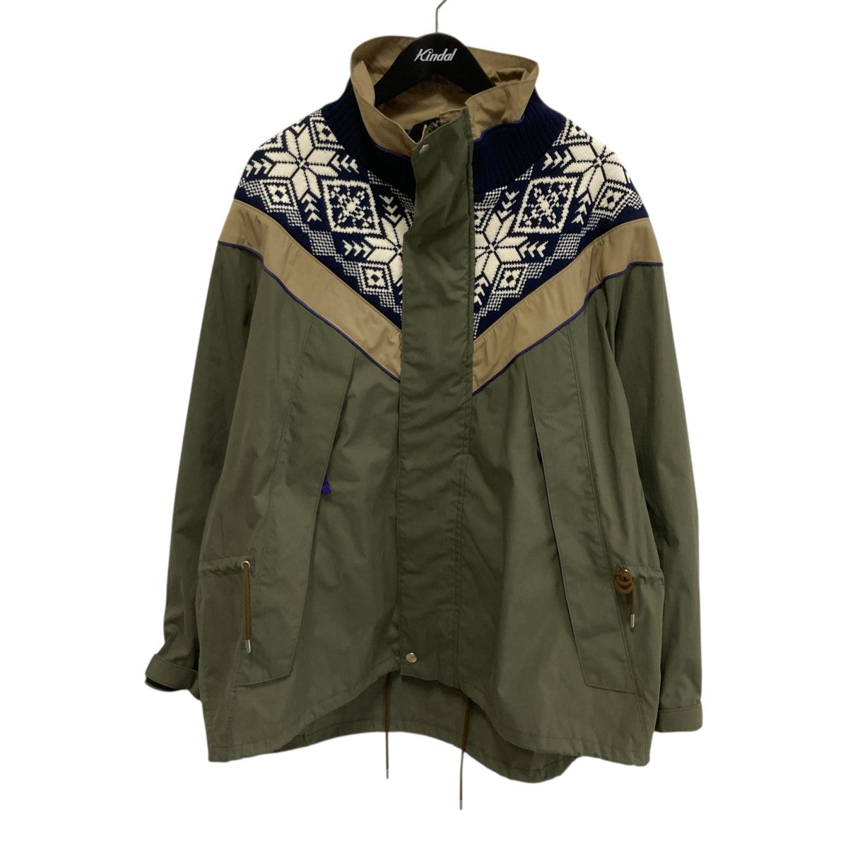 KOLOR(カラー) 24SSニットドッキングナイロンジャケット24SCM-G06108