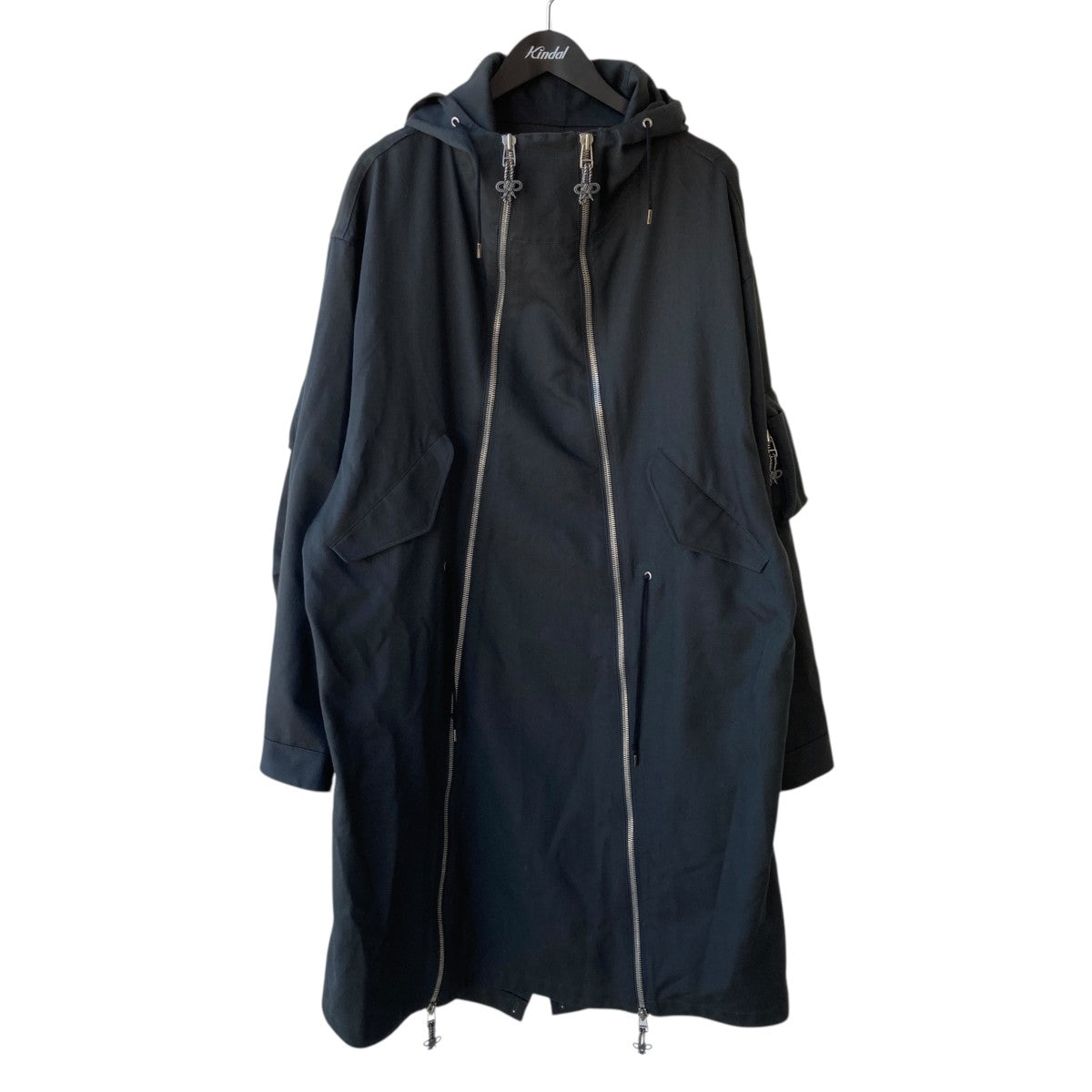23AWDOUBLE ZIP UP WOOL GABADINE MODS COATモッズコートhuit-5-DZWGMC