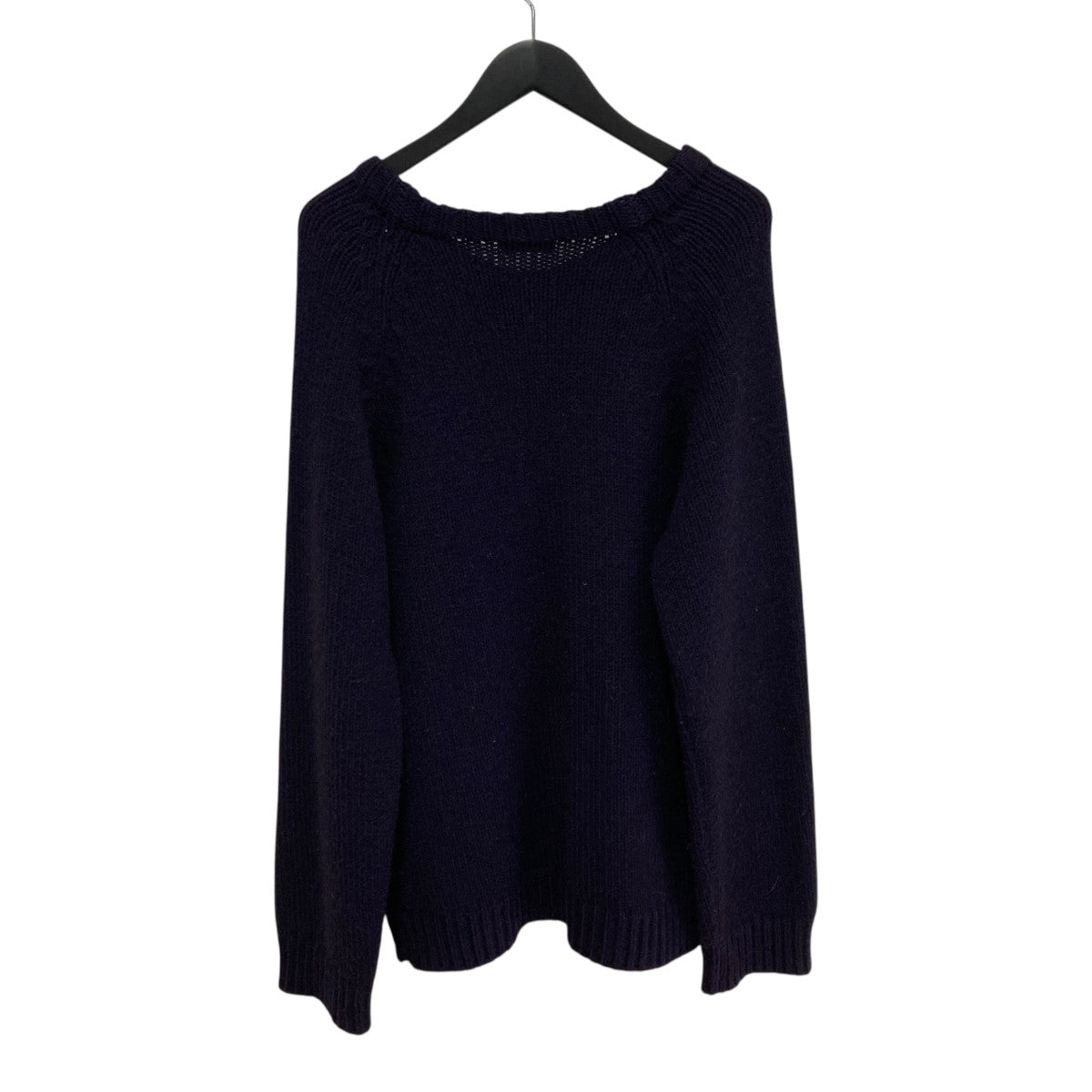 letter badge And Zipper Raglan Sweaterニット