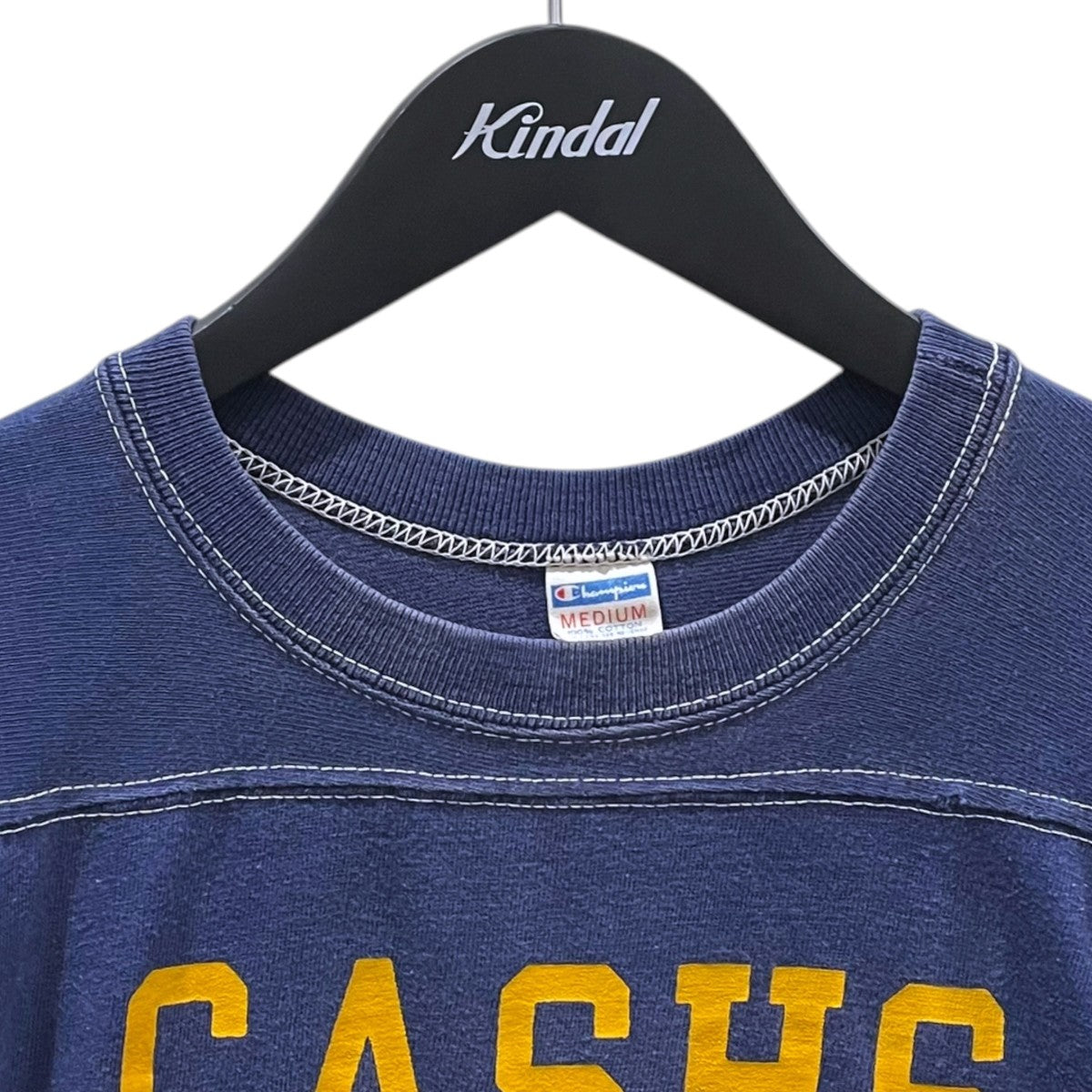 Champion 70s プリントTシャツ Football T-Shirt フットボールTシャツ バータグ 古着・中古-3枚目のアイテム画像