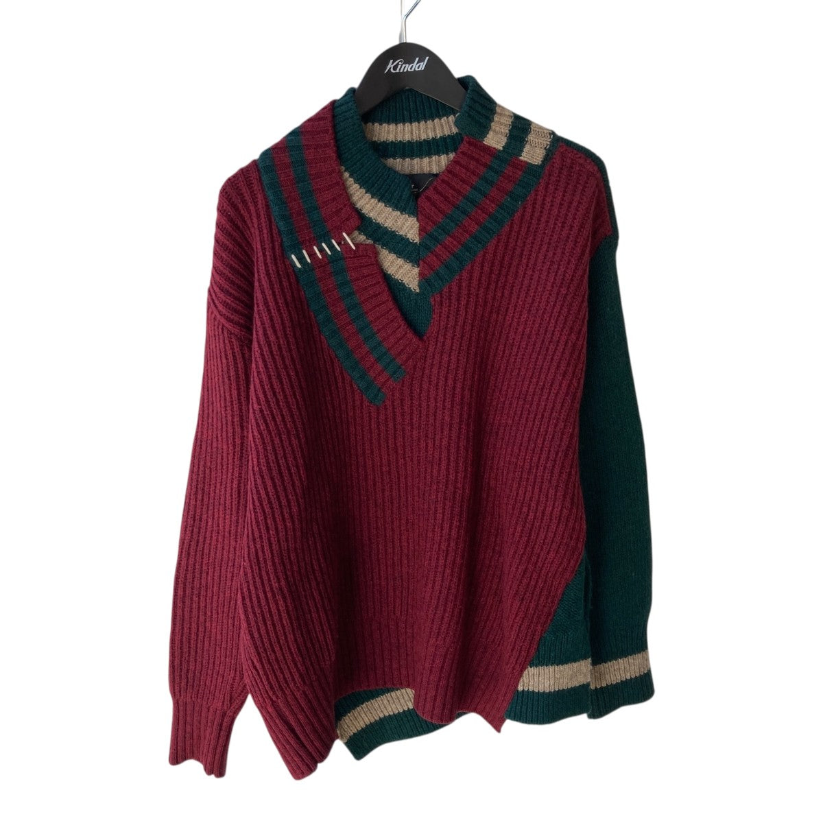 CRAZY PATTERN KNITVネックニット19WCM-N01301