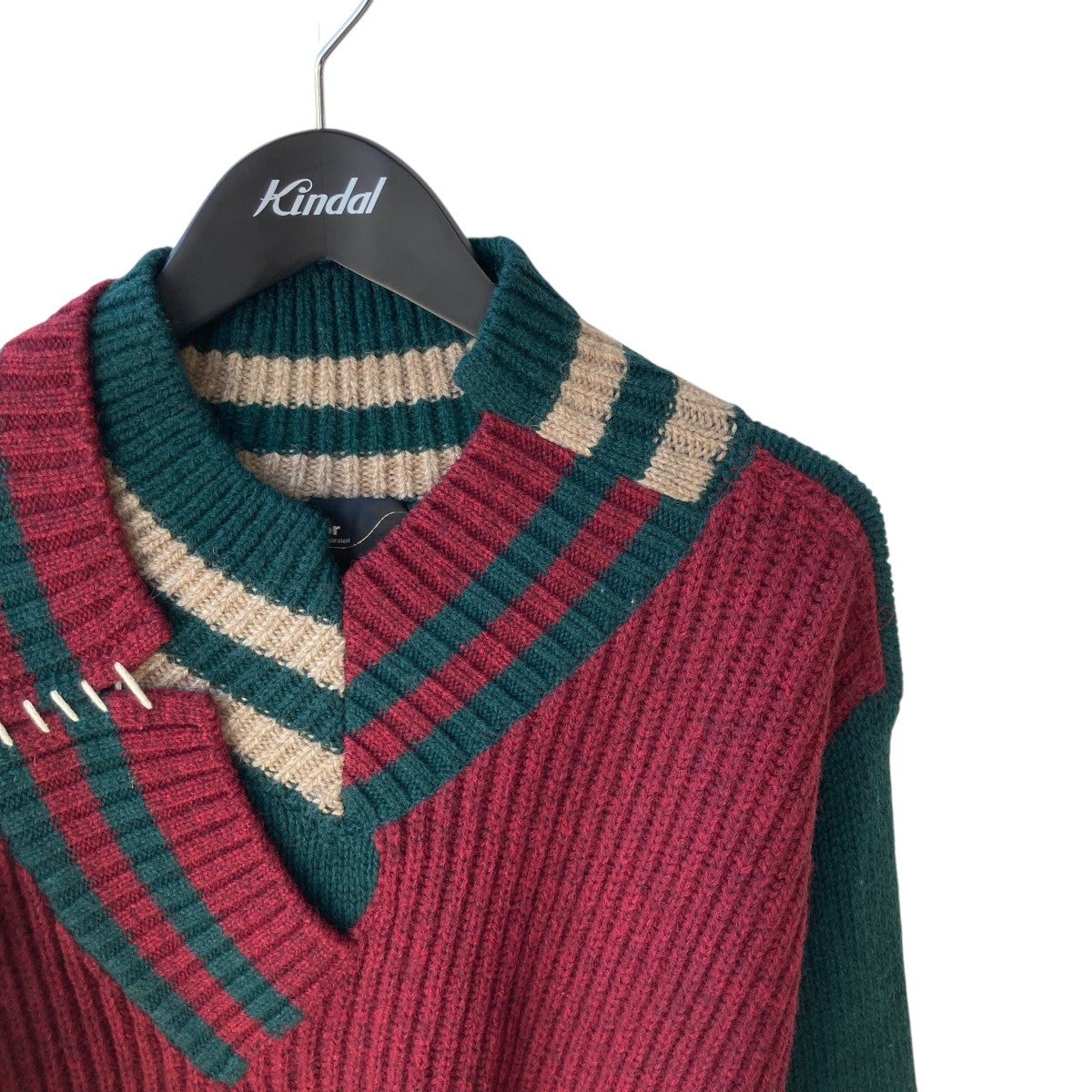 CRAZY PATTERN KNITVネックニット19WCM-N01301