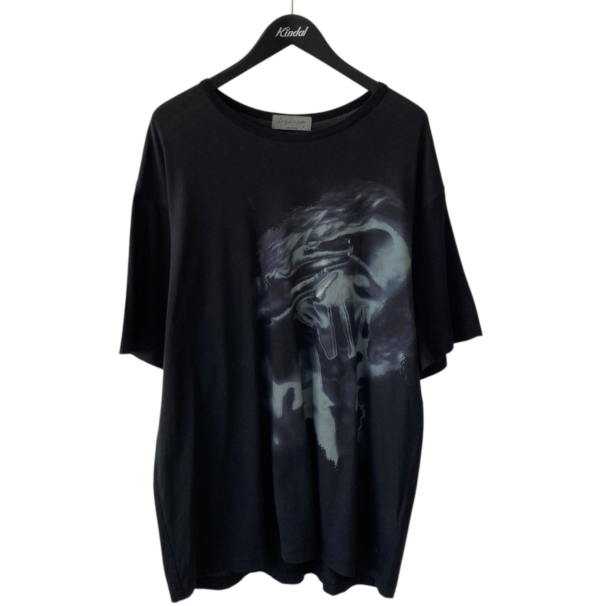 Yohji Yamamoto pour homme Black Sketch PrintTシャツHG-T69-272 古着・中古-1枚目のアイテム画像