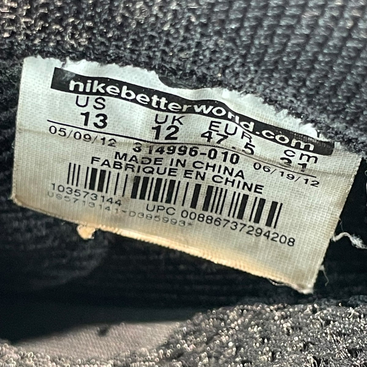 Air Foamposite One Stealth Black／Black-Medium Greyスニーカー314996-010
