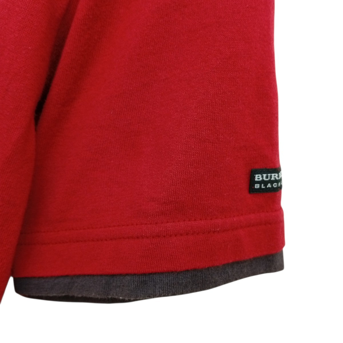 バーバリーブラックレーベル BURBERRY BLACK LABEL  ハイネック 半袖  カットソー サイズ2  レッド【中古】 BURBERRY BLACK LABEL - バーバリーブラックレーベル BURBERRY BLACK