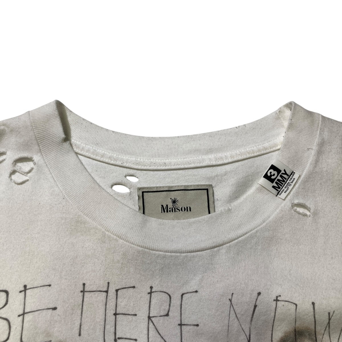 Maison MIHARA YASUHIRO 25AWCat Printed Embellished Distressed T-shirtTシャツJ15TS752 古着・中古-6枚目のアイテム画像