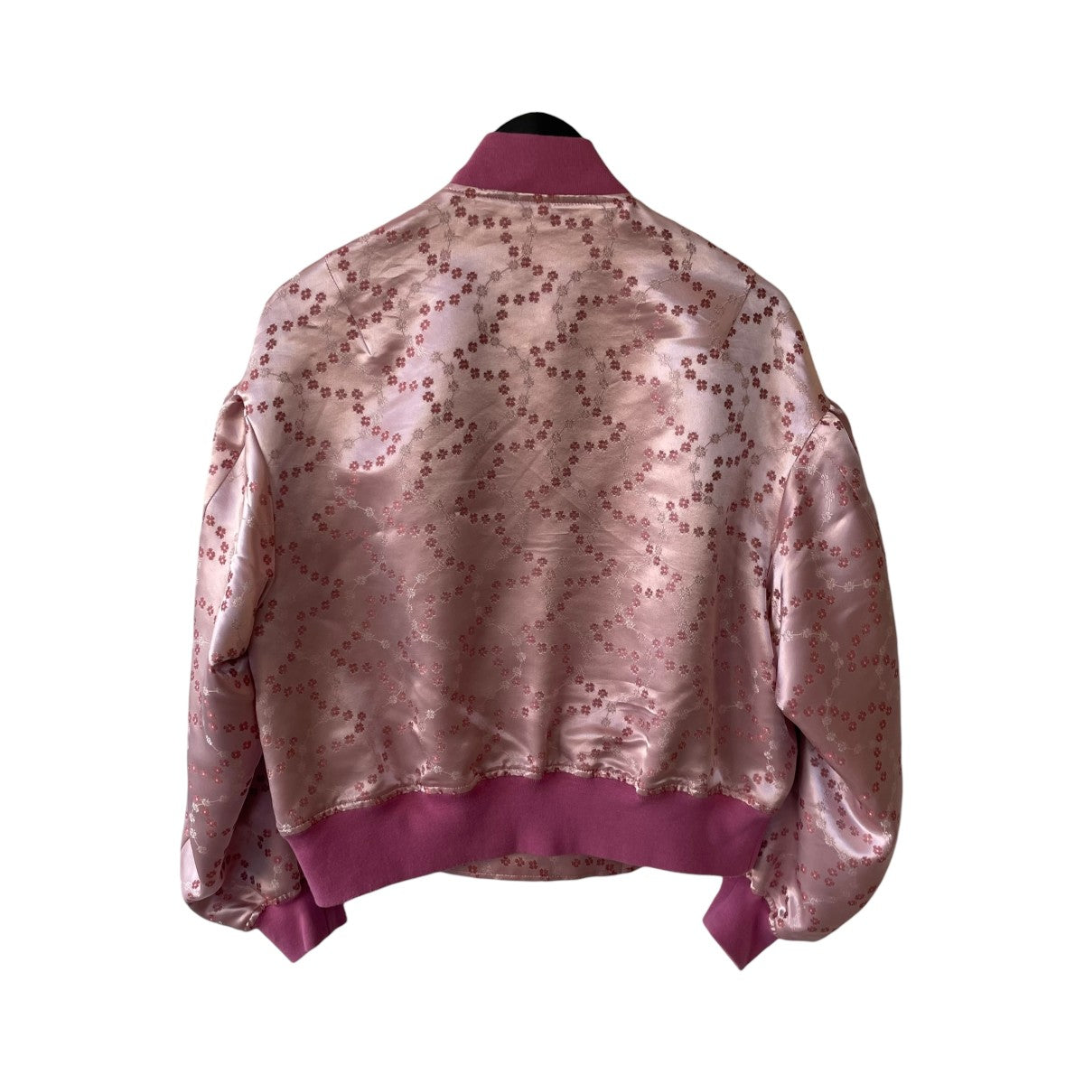 Floral Pattern Satin Jacket花柄MA-1ジャケット3P-J015