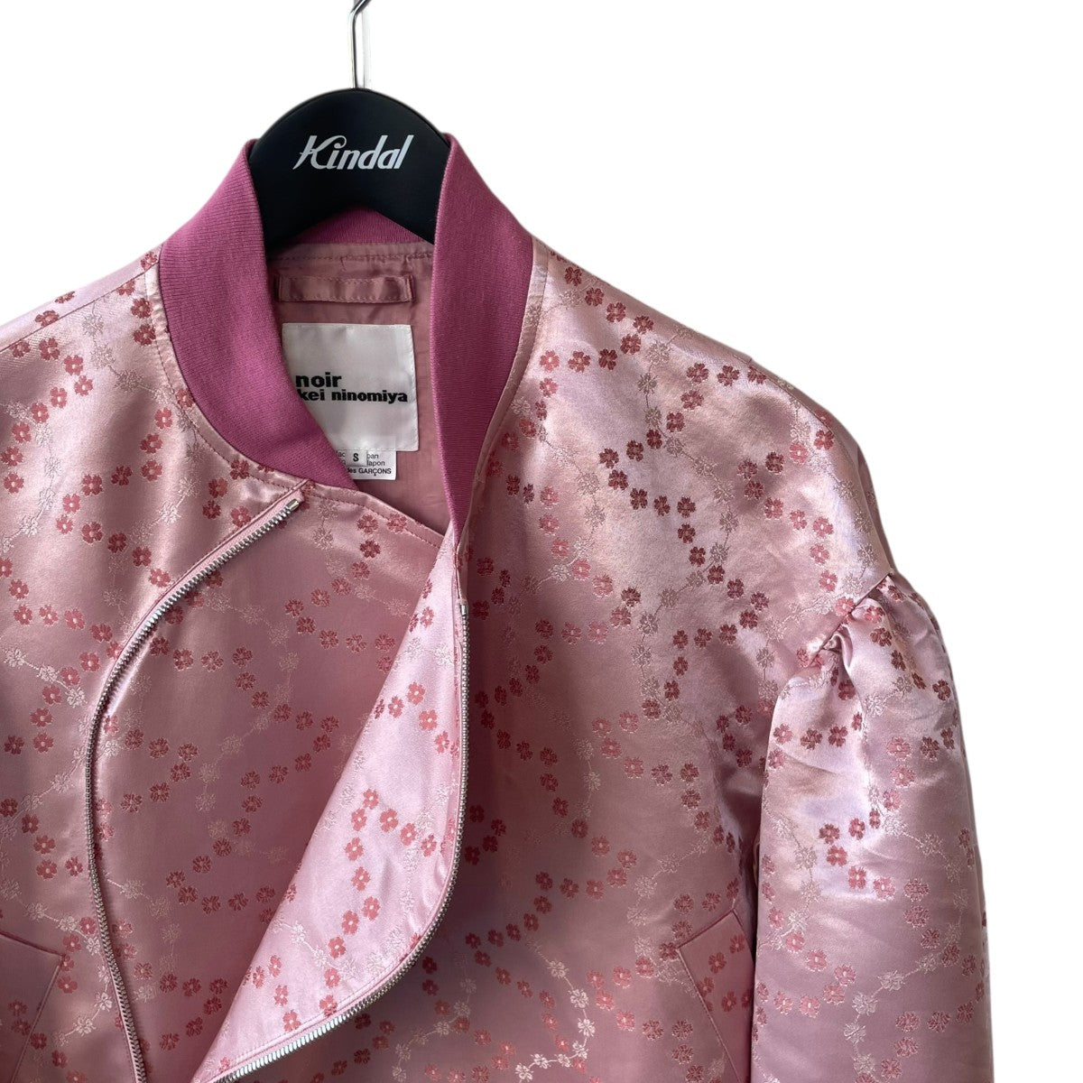 noir kei ninomiya Floral Pattern Satin Jacket花柄MA-1ジャケット3P-J015 古着・中古-3枚目のアイテム画像
